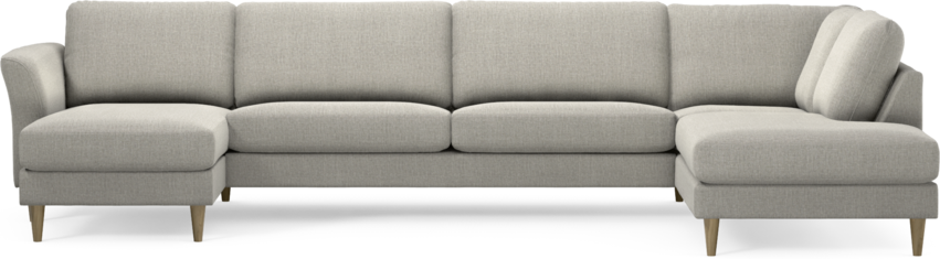 Bridge - 3-sits soffa med schäslong vänster och divan höger - Grå