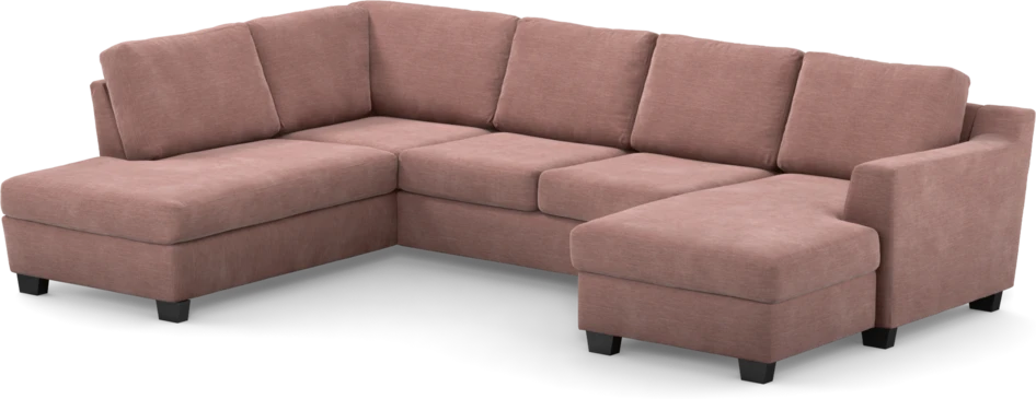 Friday - 3-sits soffa med divan vänster och schäslong höger - Rosa