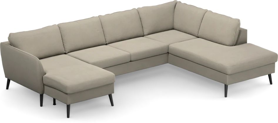 County - 3-sits soffa med schäslong vänster och divan höger - Grå