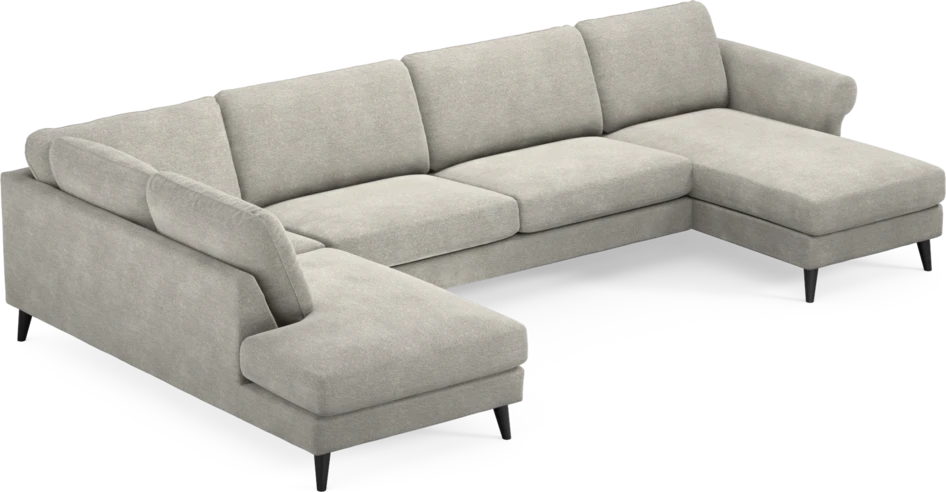 Bridge - 3-sits soffa med divan vänster och schäslong höger - Grå