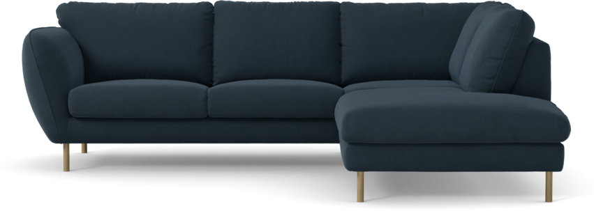 Madison Lux - 2-sits soffa med divan höger - Blå