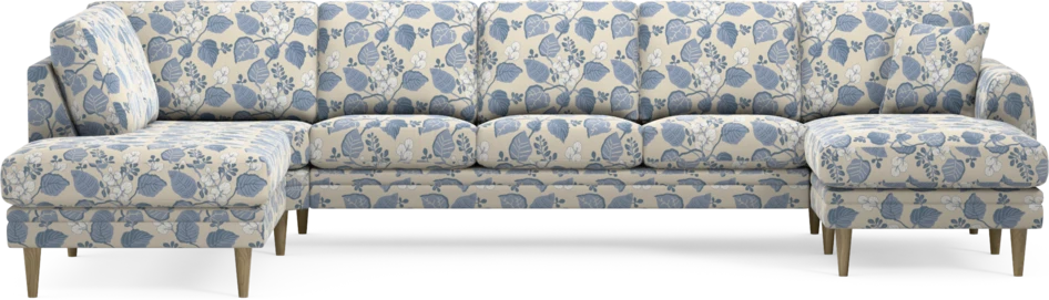 Eden - 3-sits soffa med divan vänster och schäslong höger - Flerfärgad