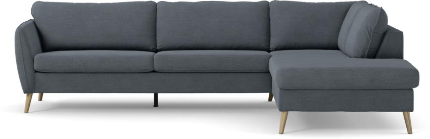 County - 2,5-sits soffa med divan höger - Blå