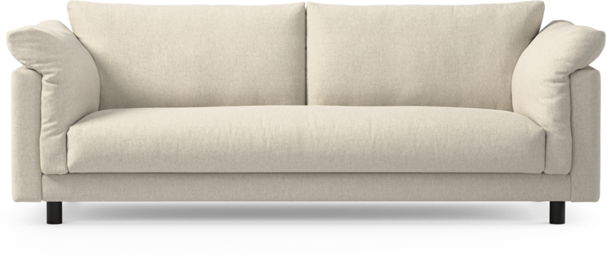 Cherrie - 3-sits soffa, hel dyna, fast klädsel - Beige