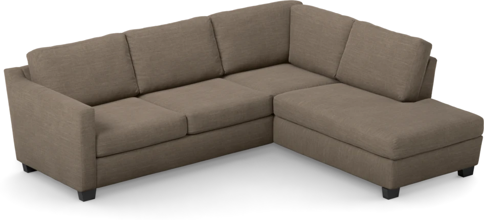 Friday - 2,5-sits soffa med divan höger - Brun
