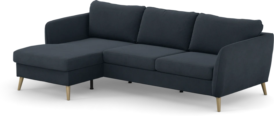 County - 3-sits soffa med flyttbar schäslong - Blå