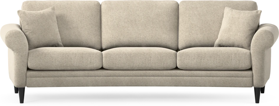 Eden - 3-sits soffa svängd - Beige