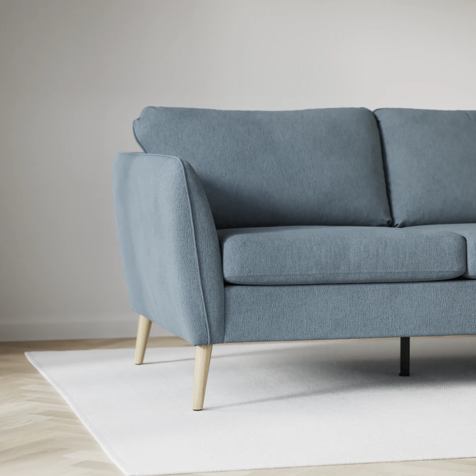 County - 4-sits soffa med schäslong vänster och divan höger - Blå