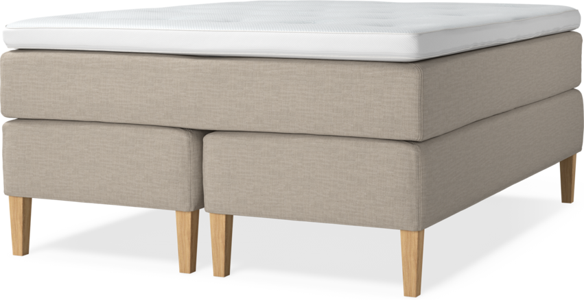 Delux Dream - Kontinentalsäng, dubbelsäng med bäddmadrass - Beige