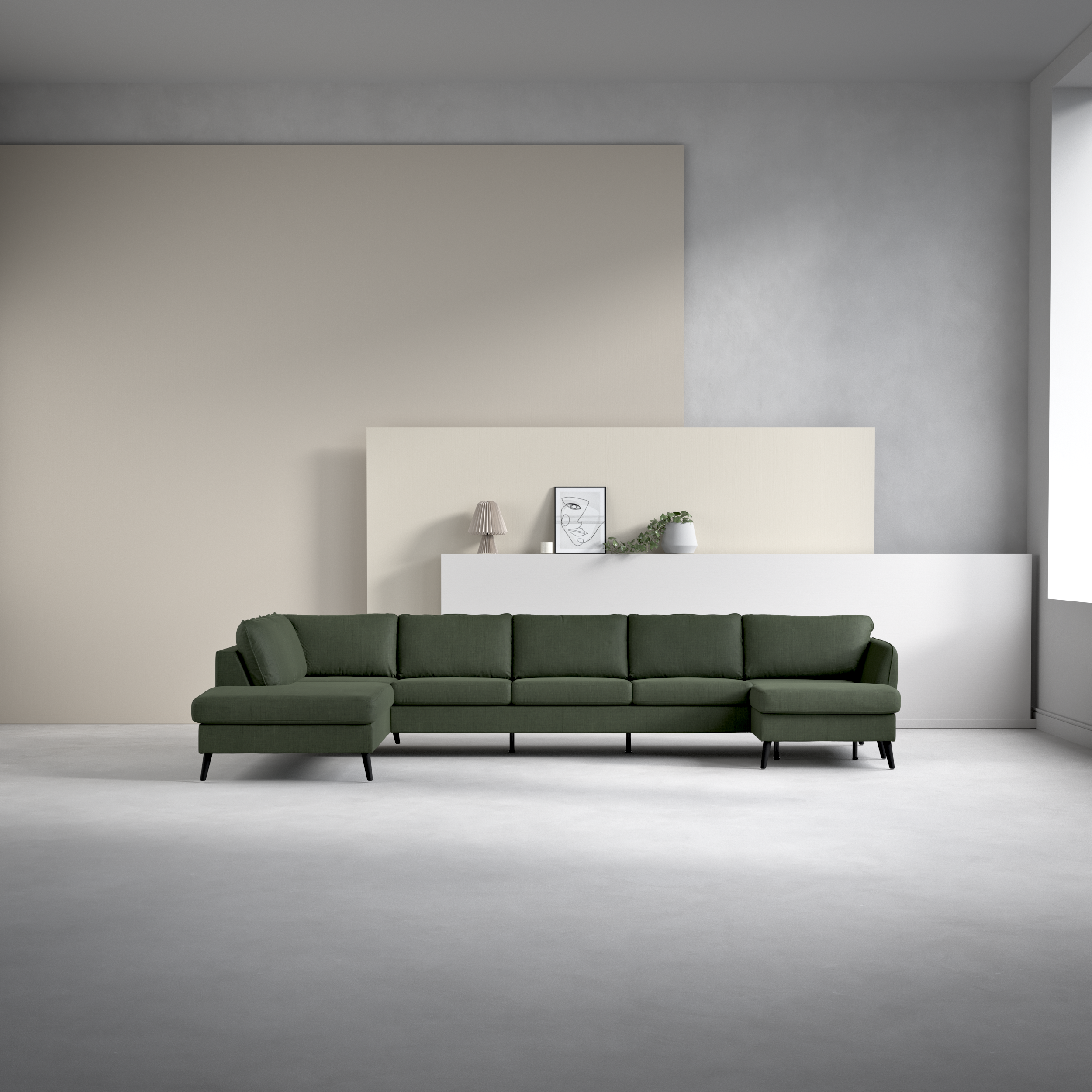 County - 4-sits soffa med divan vänster och schäslong höger - inspiration