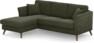 Eden - 2-sits soffa med schäslong - Grön