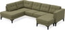 Rio - 3-sits soffa med divan vänster och schäslong höger - Grön