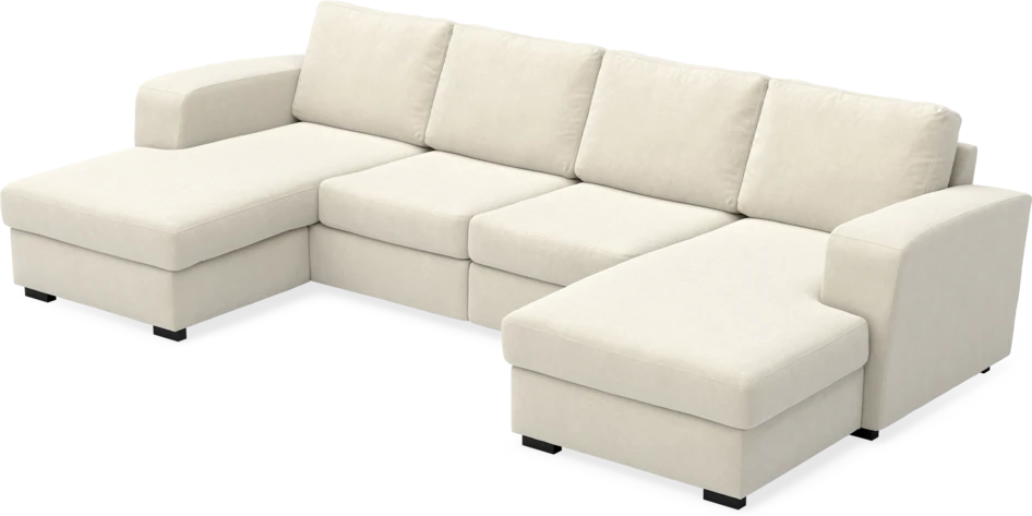 Friday - 2-sits soffa med två schäslonger - Beige