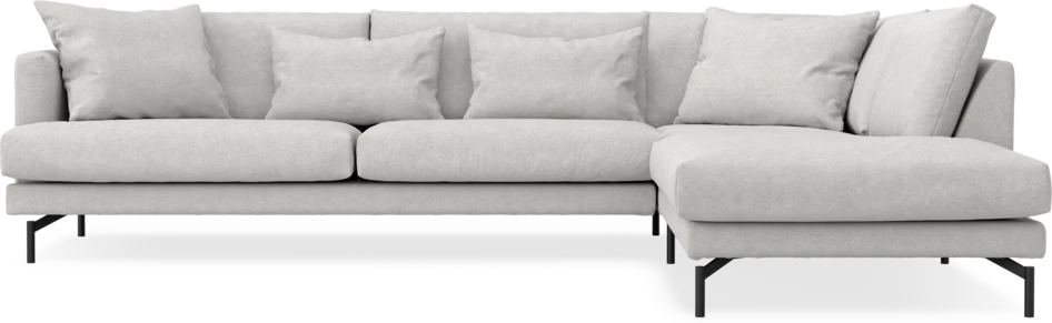 Harper - 3-sits soffa med divan höger - Grå