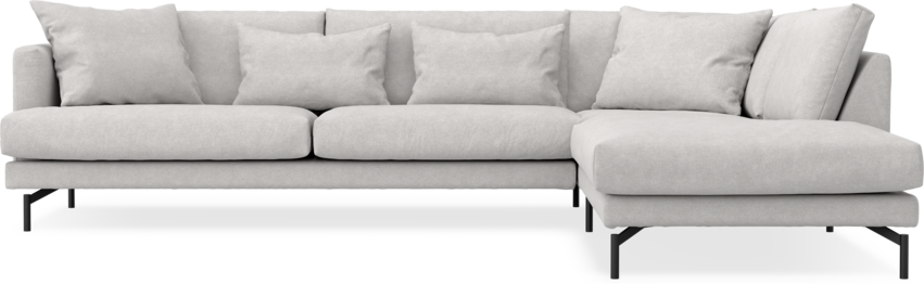 Harper - 3-sits soffa med divan höger - Grå