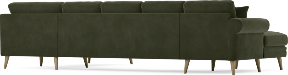 Eden - 3-sits soffa med schäslong vänster och divan höger - Grön