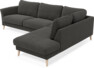 Bridge - 3-sits soffa med divan höger - Grå