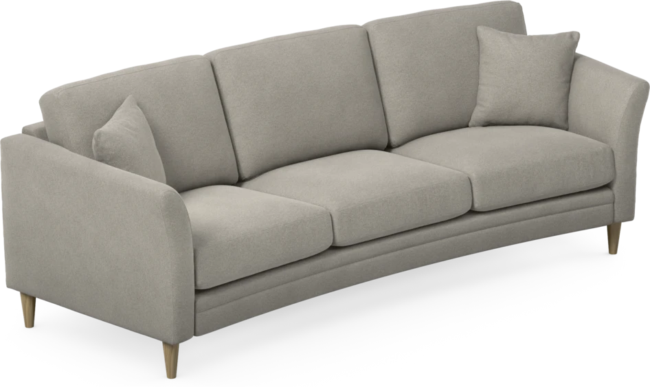 Eden - 3-sits soffa svängd - Grå
