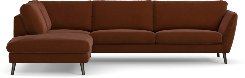 Madison - 3-sits soffa med divan vänster - Orange