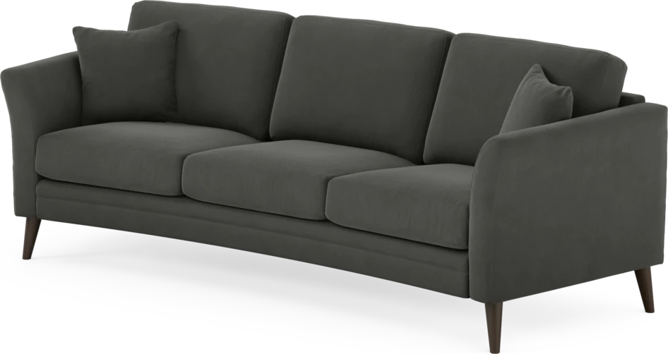 Eden - 3-sits soffa svängd - Grå
