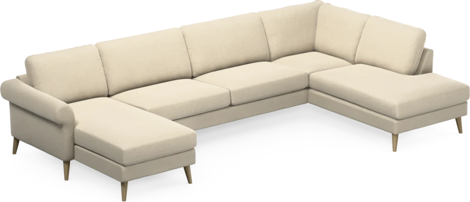 Bridge - 3-sits soffa med schäslong vänster och divan höger - Beige