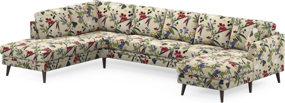 Eden - 3-sits soffa med divan vänster och schäslong höger - Flerfärgad