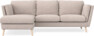 Madison Lux - 2-sits soffa med schäslong vänster - Beige