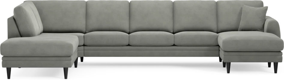Eden - 3-sits soffa med divan vänster och schäslong höger - Grå