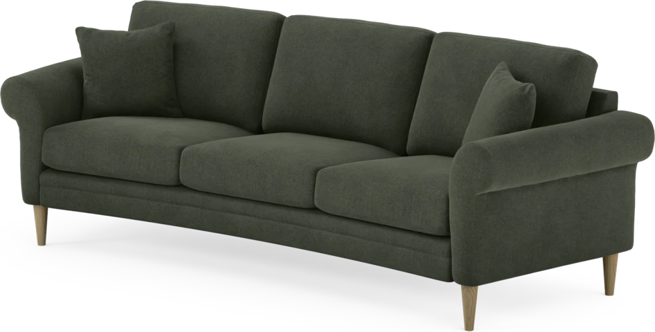 Eden - 3-sits soffa svängd - Grön