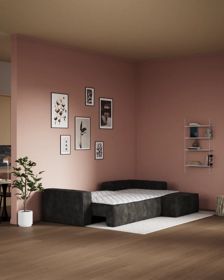 Ide - Bäddsoffa 3-sits med schäslong höger - inspiration