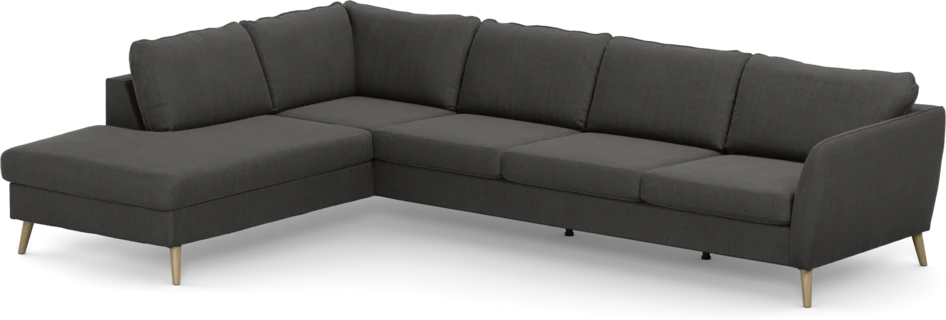 County - 3-sits soffa med divan vänster - Grå
