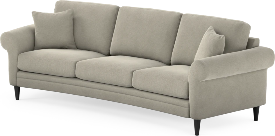Eden - 3-sits soffa svängd - Brun
