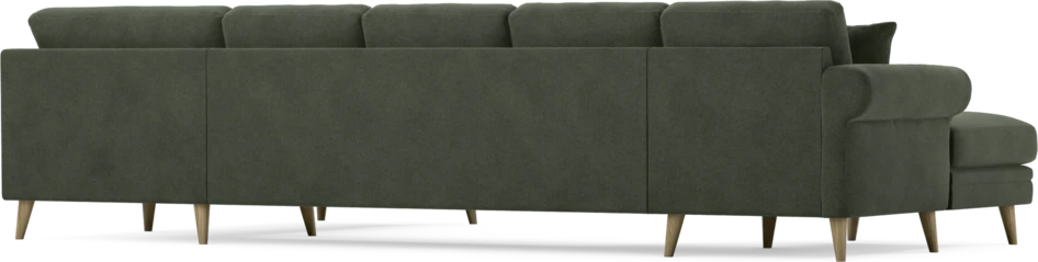 Eden - 3-sits soffa med schäslong vänster och divan höger - Grön