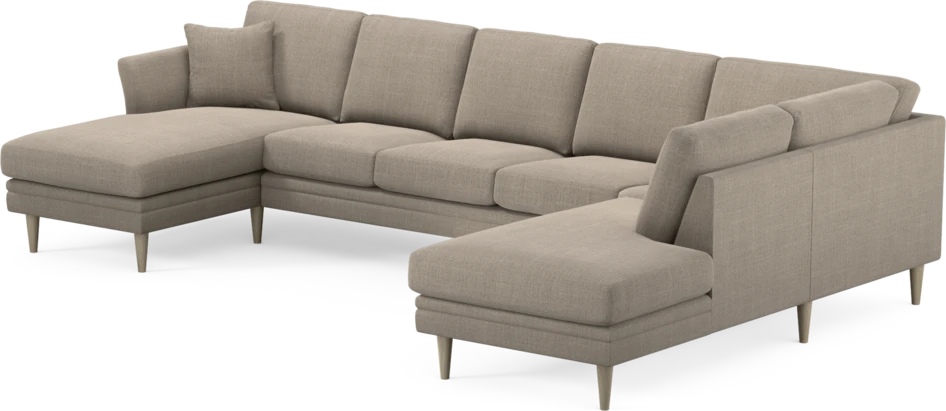 Eden - 3-sits soffa med schäslong vänster och divan höger - Beige