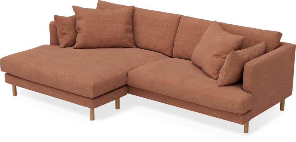 Harper - 4-sits med schäslong XL vänster - Orange