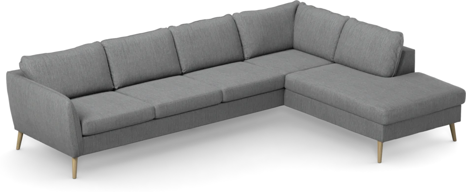 County - 3-sits soffa med divan höger - Grå