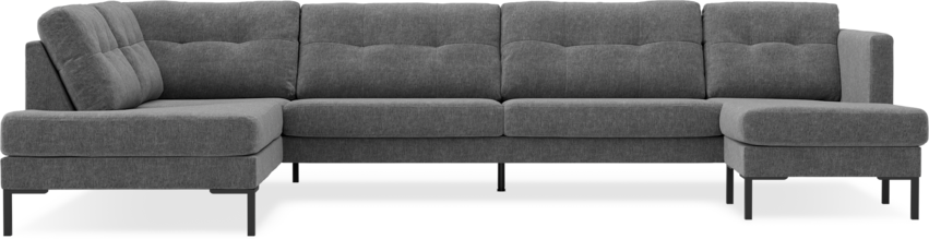 Rio - 4-sits soffa med divan vänster och schäslong höger - Grå