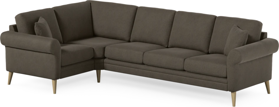 Eden - Hörnsoffa, 1+3-sits - Brun