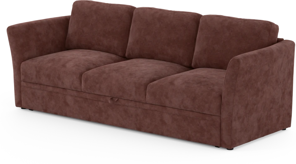 Öland - Bäddsoffa 3-sits, längsbäddad - Röd