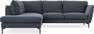 Madison - 2-sits soffa med divan vänster - Blå