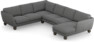 Madison Lux - Hörnsoffa med schäslong höger - Grå
