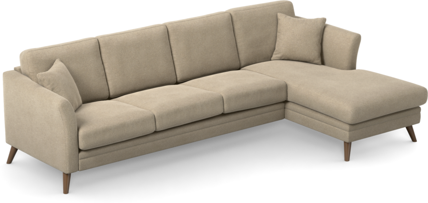 Eden - 3-sits soffa med schäslong - Beige