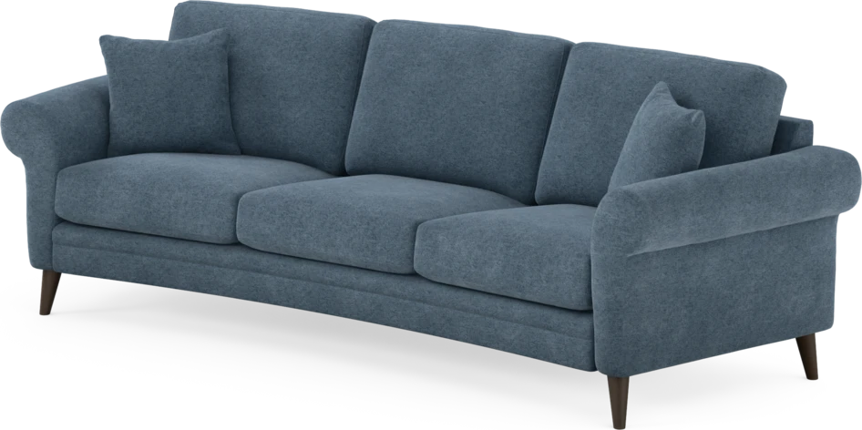 Eden - 3-sits soffa svängd - Blå