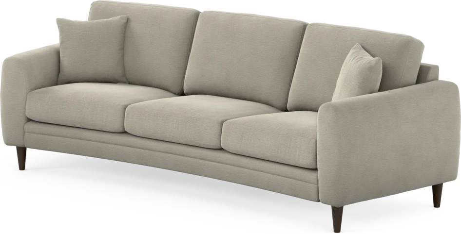 Eden - 3-sits soffa svängd - Brun