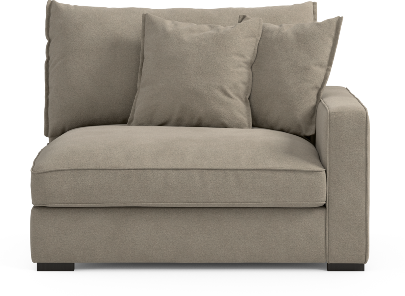 Rossi - 1,5-sits med armstöd höger - Beige