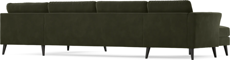 Bridge - 3-sits soffa med schäslong vänster och divan höger - Grön