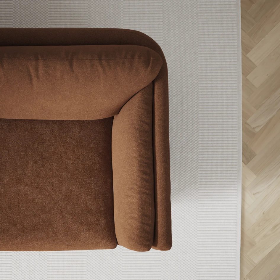 Madison - 2-sits soffa med divan vänster och schäslong höger - Brun