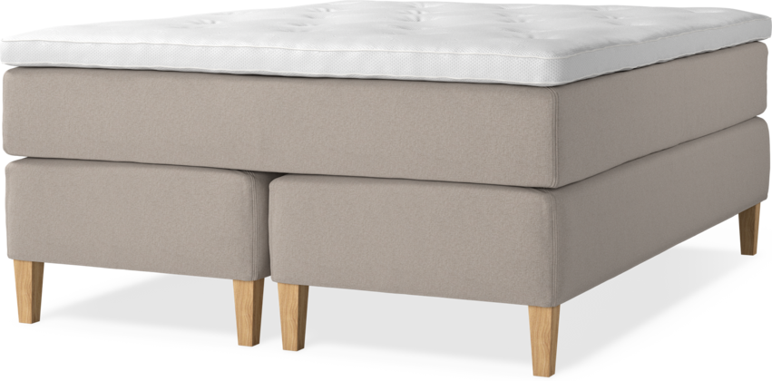Delux Exclusive - Kontinentalsäng, dubbelsäng med bäddmadrass - Beige