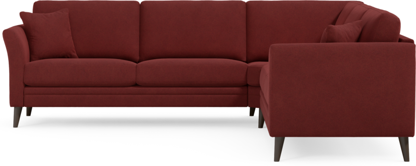 Eden - Hörnsoffa, 2,5+2,5-sits - Röd