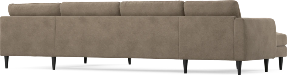 Bridge - 3-sits soffa med schäslong vänster och divan höger - Brun